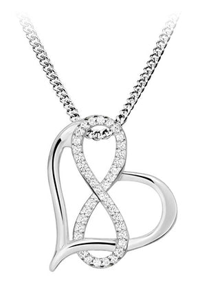 Silver Cat Delicata Collana In Argento Con Zirconi Sc488 (Catena, Pendente)