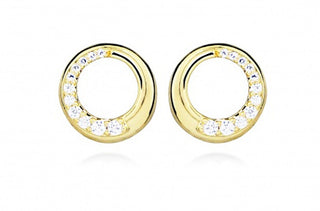 Silver Cat Bellissimi Orecchini Placcati In Oro Con Zirconi Cubici Sc493