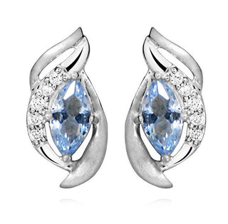 Silver Cat Deliziosi Orecchini In Argento Con Spinello Sintetico Blu Sc460