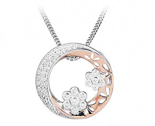 Silver Cat Collana Romantica Bicolore Con Zirconi Sc431