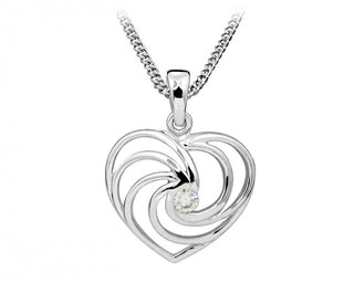 Silver Cat Collana Romantica A Forma Di Cuore Con Zircone Sc408