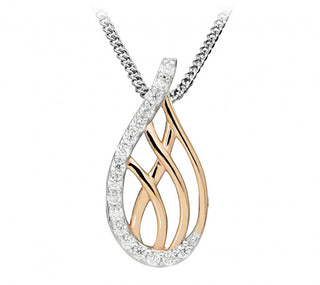 Silver Cat Elegante Collana Bicolore Con Zirconi Sc409