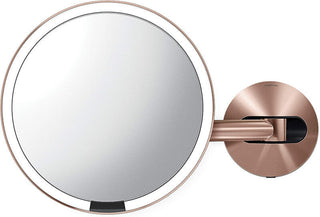 Simplehuman Wandmontierter Kosmetikspiegel mit Sensor in Roségold