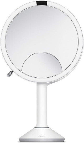 Simplehuman Kosmetikspiegel mit Touch-Steuerung der Lichtintensität Trio Sensor Weiß Edelstahl