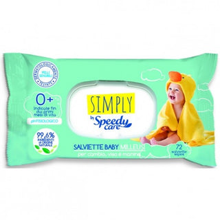 Speedy Care Simply 72 Salviette Baby Milleusi, Per Cambio, Viso E Manine