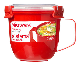 Sistema Microwave Soup Mug - Red 565 ml