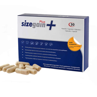 Sizegain Plus, aumenta la virilità maschile e la potenza sessuale, capsule, 30 capsule