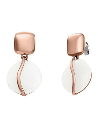 Skagen Orecchini In Bronzo Con Vetro Bianco Sofia Sea Glass Skj1816791