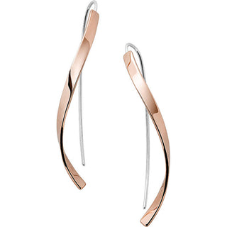 Skagen Pendientes bicolor de acero de lujo Skj1328791 