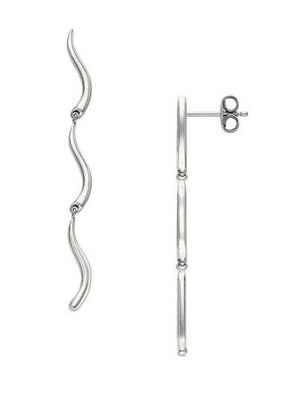 Skagen Pendientes Colgantes Modernos de Acero Wave Skj1792040 