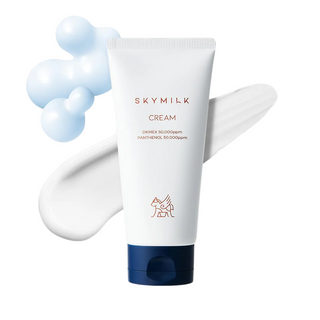 SKYMILK Pantenolo, Latte d'asina, Idratante, Crema, Per il viso, 120 ml