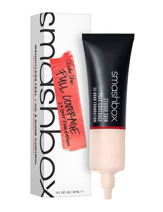 Smashbox Base Líquida de Alta Cobertura Studio Skin 1 Tom Claro Frio com Toques de Pêssego 30 ml