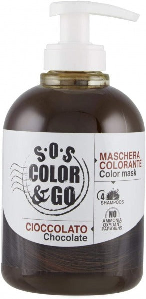 Alama S.O.S Color & Go 巧克力色染发护理面膜 300 毫升 