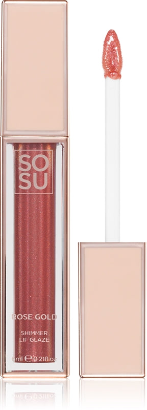 Sosu Shimmer Lip Gloss 6ml Rose Gold