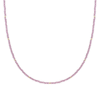 Sparkling Purple Quartz Beaded Collana NLK04G-G59