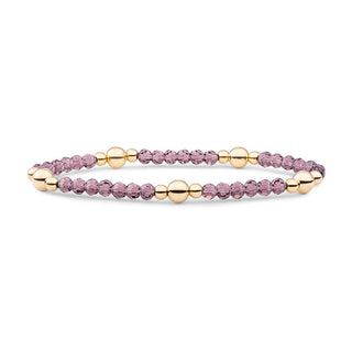 Sparkling Bracciale Con Perline Di Quarzo Viola Blk01G-G59