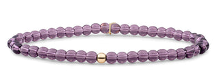 Sparkling Bracciale Con Perline In Oro Rosa Viola Sbg-Gem59-Add-4Mm