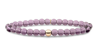 Sparkling Bracciale Con Perline In Oro Rosa Viola Sbg-Gem59-Add-6Mm