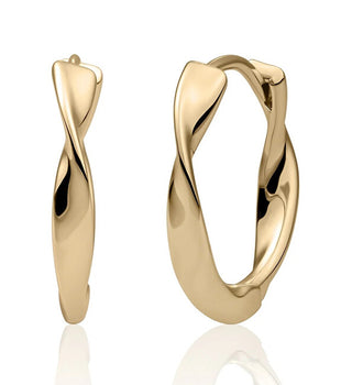 Sparkling Orecchini Intrecciati In Argento Placcato Oro Eag28
