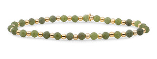 Sparkling Bracciale Minerale Con Giadeite Verde Sbg-Gem61-3Mm-Mix
