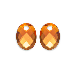 Sparkling Eagem38-Mo Orecchini Pendenti Con Citrino Ovale