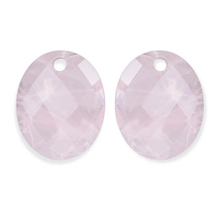 Sparkling Pendenti Ovali In Quarzo Rosa Eagem13-Ro