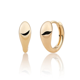 Sparkling Gold-Plated Hoop Earrings Eag32 