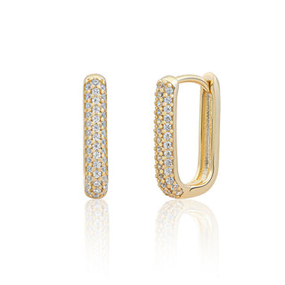 Sparkling Orecchini Pendenti Placcati Oro Con Zirconi Cubici Eag24