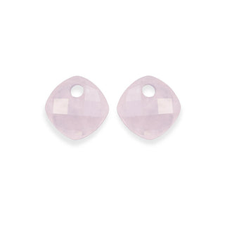 Sparkling Pendenti Per Orecchini In Quarzo Rosa Eagem13-Cc