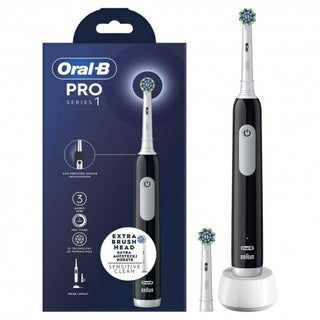 Oral-B Spazzolino Elettrico Ricaricabile Series 1 Nero Con 2 Testine Di Ricambio