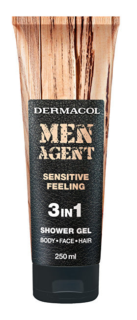 Dermacol Gel de duș pentru bărbați 3v1 Agent de curățare a pielii sensibile 250 ml
