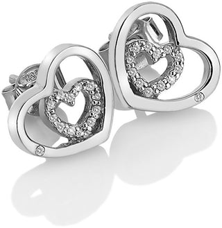 Hot diamonds Adorable Encased Silver Heart Orecchini DE548