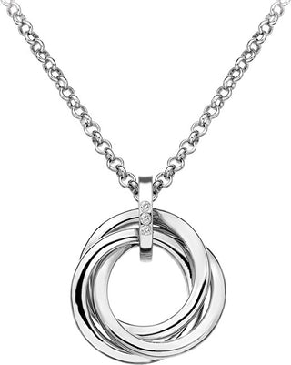 Hot Diamonds Collana In Argento Trio Dp543
