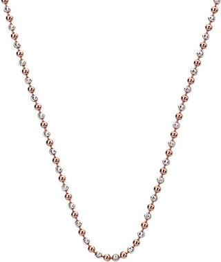 Hot Diamonds Catena In Argento Emozioni Argento E Perlina In Oro Rosa Ch020