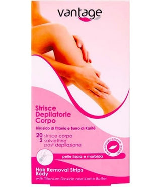 Vantage Strisce Depilatorie Corpo 20 Pz