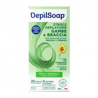 Depilsoap Strisce Depilatorie Corpo 20 Strisce + 4 Salviette Pelle Normale