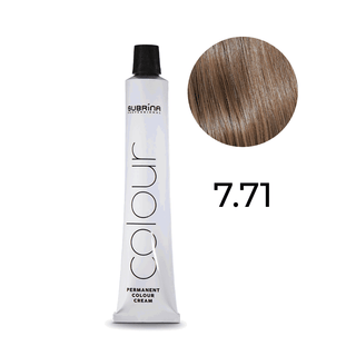 Subrina professional Essential Color, Tintura Permanente Per Capelli, 7/71 Biondo Castano Medio Cenere, 100 ml