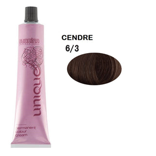 Subrina Professional Unique Permanent Hair Dye 6/3 Dark Ash Blonde 100 ml