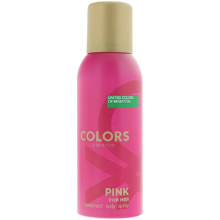 Benetton Cores Pink Floral e Frutado Desodorizante Spray Para Mulher 150 ml 