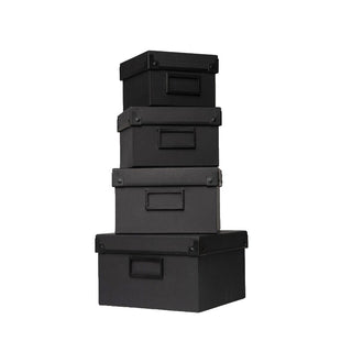 Depot Set scatole regalo cartone nere — Set scatole regalo
