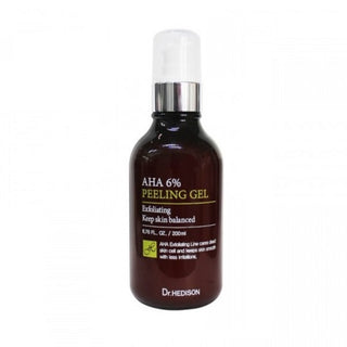 Dr. Hedison Aha concentración de AHA al 6% incluidos ácidos cítrico glicólico y láctico. Gel exfoliante alisador 200 ml 