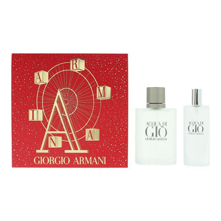 Set Giorgio Armani: Acqua di Gio Eau De Toilette für Herren 50 ml + Acqua di Gio Eau De Toilette für Herren 15 ml 