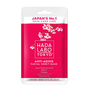 Hada Labo Tokyo Acido Ialuronico e Collagene Anti-Età Maschera in Tessuto Viso 20 ml — Maschera in tessuto