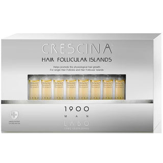 Labo Crescina Follicular Islands 1900 For stimulating hair growth Serum vials for treatment For the scalp For men 10 + 10 pieces 