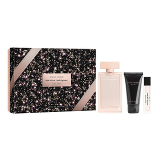 Coffret Narciso Rodriguez : Musc Nude Eau De Parfum pour femme 100 ml + Musc Nude lotion corporelle hydratante 50 ml + Musc Nude Eau De Parfum pour femme 10 ml 