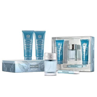 Sada Nová Značka: Invincible Eau De Toilette Pro Muže 100 ml + Invincible Eau De Toilette Pro Muže 10 ml + Invincible Sprchový Gel Pro Celé Tělo Pro Všechny Typy Pleti 130 ml + Invincible Balzám Po Holení 100 ml 