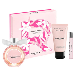 Set Rochas: Mademoiselle Rochas Eau De Parfum for Women 75 ml + Mademoiselle Rochas Eau De Parfum for Women 50 ml + Mademoiselle Rochas Body Lotion for All Skin Types 50 ml 