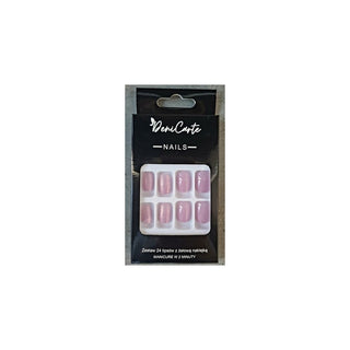 Deni Carte Tipsy Square - Set de uñas postizas morado claro | Jasny Fiolet 