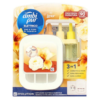 Ambi Pur 3Volution Diffusore Elettrico Ricarica Oro E Fiori Di Vaniglia 20 ml — Diffusore elettrico