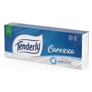 Tenderly Fazzoletti Carezza 10 Pacchetti 9 Fazzoletti 3 Veli — Fazzoletti